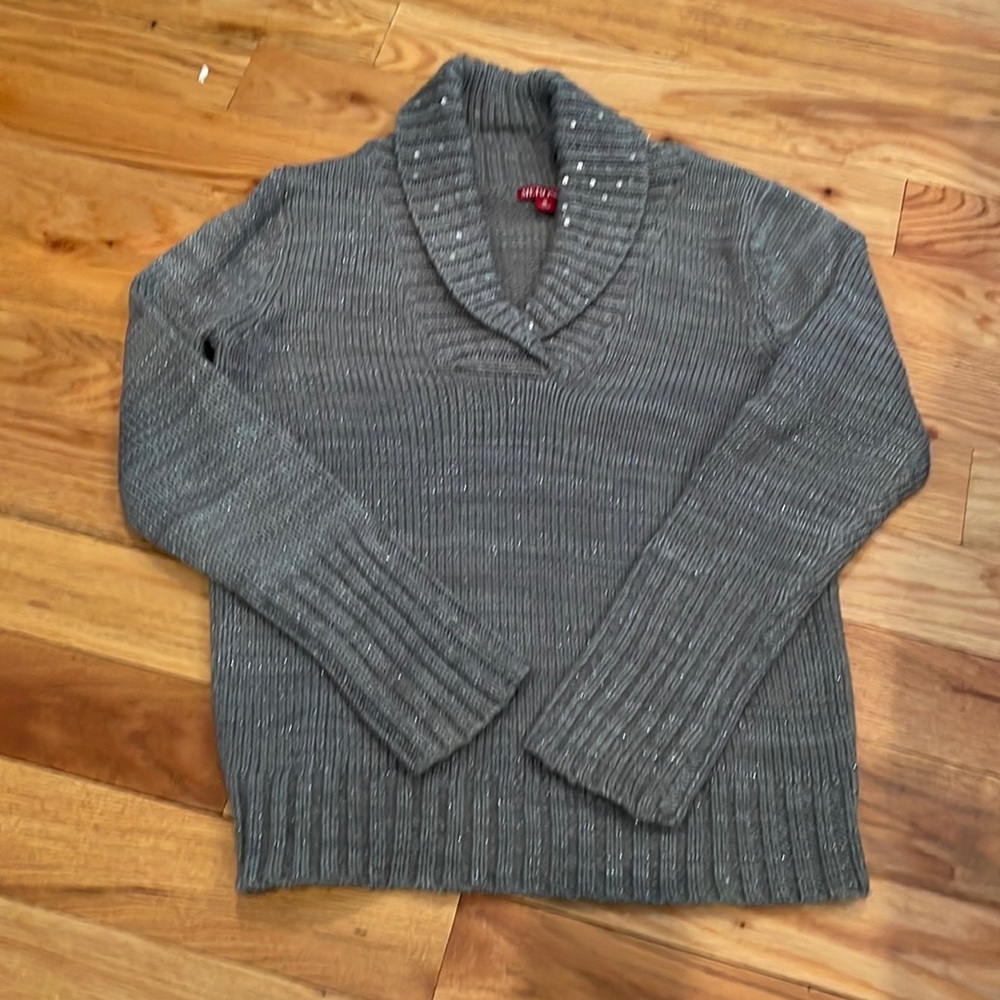 Grey/silvery/sequin sweater